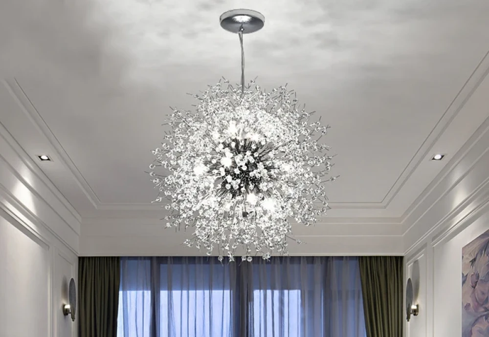 flush crystal chandelier